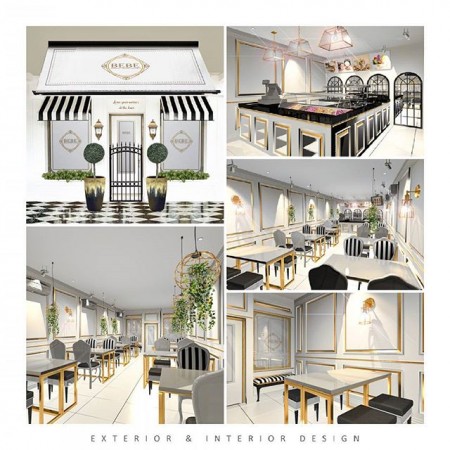 Cafe Exterior & Interior Design Concept