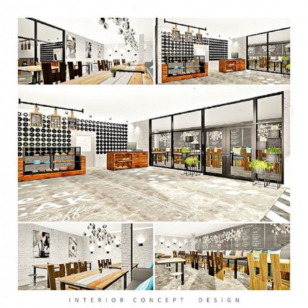 Interior Cafe Concept Design